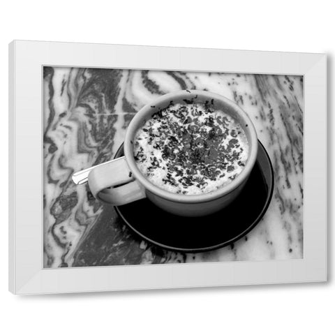 Con Ciccolata White Modern Wood Framed Art Print by Amour, Scott
