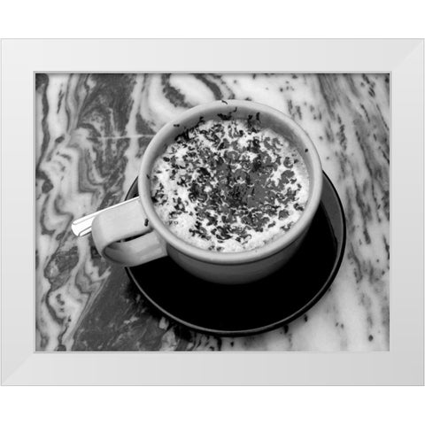 Con Ciccolata White Modern Wood Framed Art Print by Amour, Scott