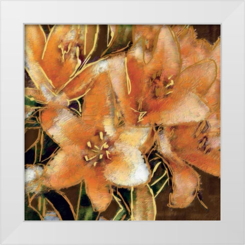 Apricot Dream I White Modern Wood Framed Art Print by Ashfield, Lane