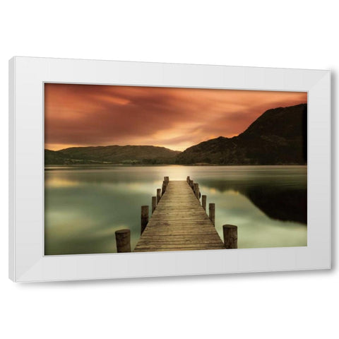 Ullswater White Modern Wood Framed Art Print by Allen, Mel