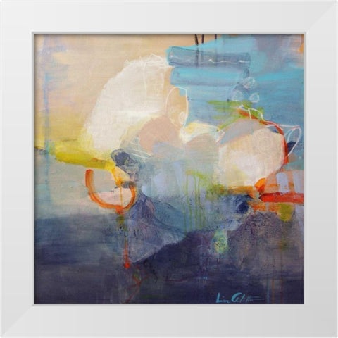 Above the Clouds White Modern Wood Framed Art Print by Alattar, Lina