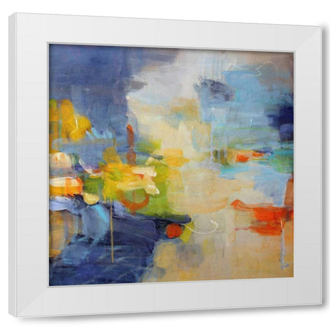 Restless Mind White Modern Wood Framed Art Print by Alattar, Lina
