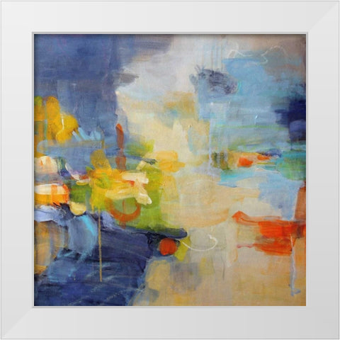 Restless Mind White Modern Wood Framed Art Print by Alattar, Lina