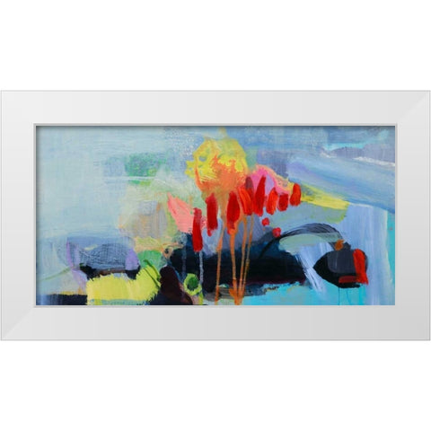 Fluttering My Way Through 3 White Modern Wood Framed Art Print by Alattar, Lina