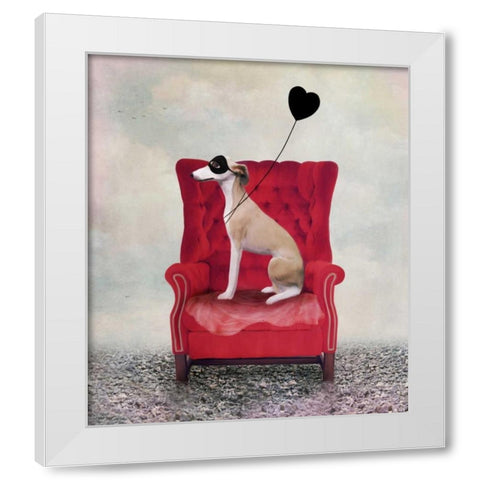 Heathcliffe White Modern Wood Framed Art Print by Art and Ghosts