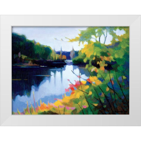 Morning Light White Modern Wood Framed Art Print by Asoma, Tadashi