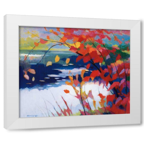 Afternoon Calm White Modern Wood Framed Art Print by Asoma, Tadashi