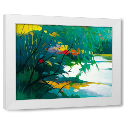 Noonday Dreams White Modern Wood Framed Art Print by Asoma, Tadashi