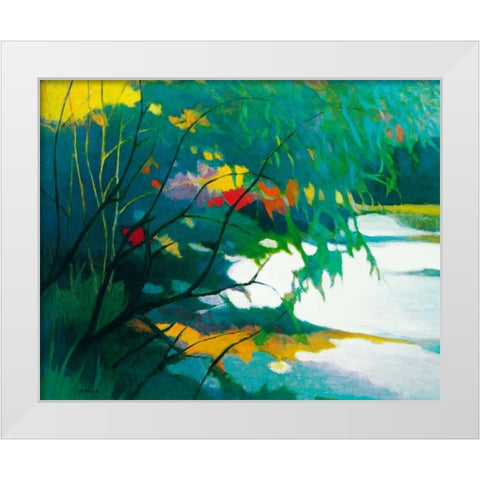 Noonday Dreams White Modern Wood Framed Art Print by Asoma, Tadashi