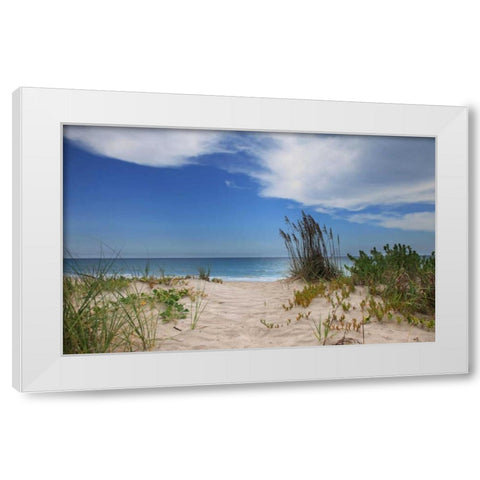 Dune Trail White Modern Wood Framed Art Print by Anderson, Brent