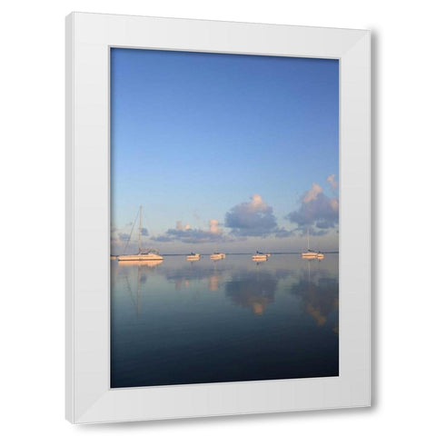 Sunrise Sails White Modern Wood Framed Art Print by Anderson, Brent