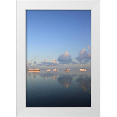 Sunrise Sails White Modern Wood Framed Art Print by Anderson, Brent