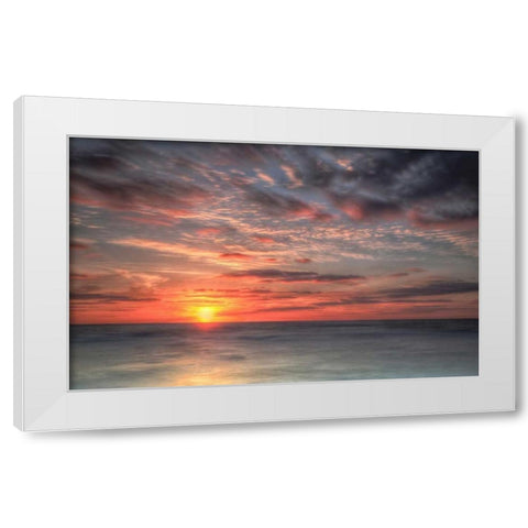 Atlantic Sunrise No. 9 White Modern Wood Framed Art Print by Amoruso, Robert J.