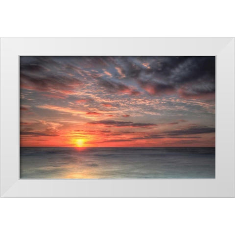 Atlantic Sunrise No. 9 White Modern Wood Framed Art Print by Amoruso, Robert J.