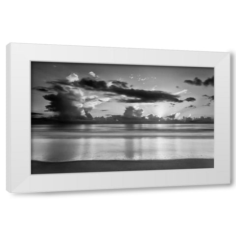 Atlantic Sunrise No. 19 White Modern Wood Framed Art Print by Amoruso, Robert J.
