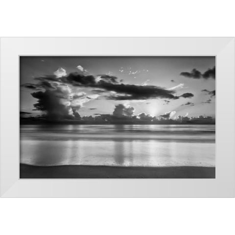 Atlantic Sunrise No. 19 White Modern Wood Framed Art Print by Amoruso, Robert J.