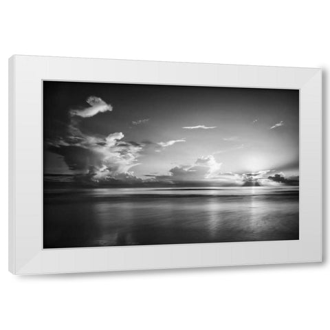 Atlantic Sunrise No. 27 White Modern Wood Framed Art Print by Amoruso, Robert J.