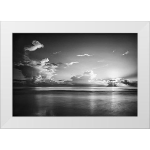 Atlantic Sunrise No. 27 White Modern Wood Framed Art Print by Amoruso, Robert J.