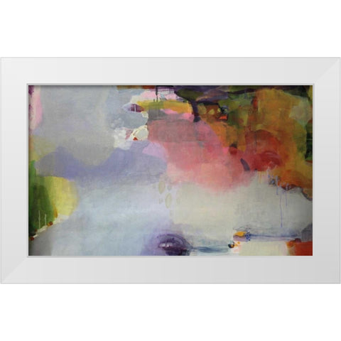 Other Side of The Moon White Modern Wood Framed Art Print by Alattar, Lina