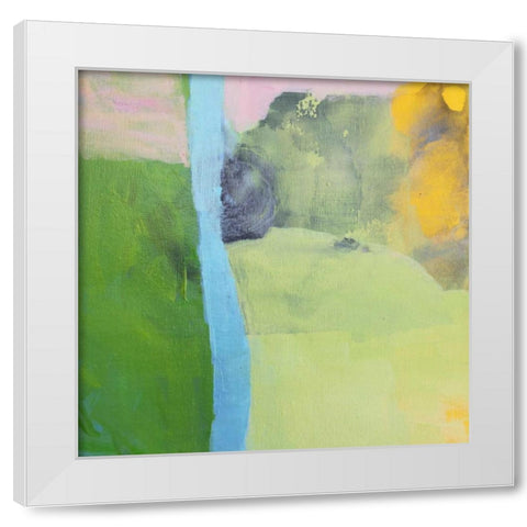 Moon Haze White Modern Wood Framed Art Print by Alattar, Lina