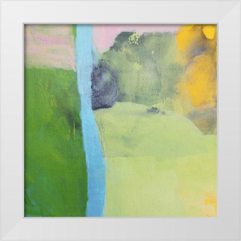 Moon Haze White Modern Wood Framed Art Print by Alattar, Lina