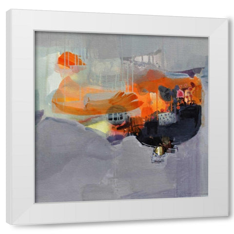 Carried Away White Modern Wood Framed Art Print by Alattar, Lina