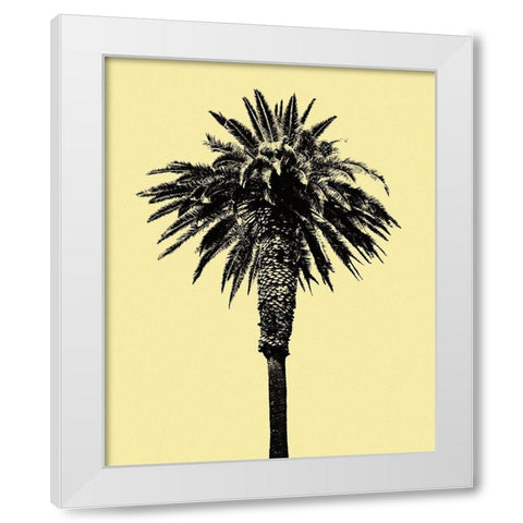 Palm Tree 1996 (Yellow) White Modern Wood Framed Art Print by Asla, Erik