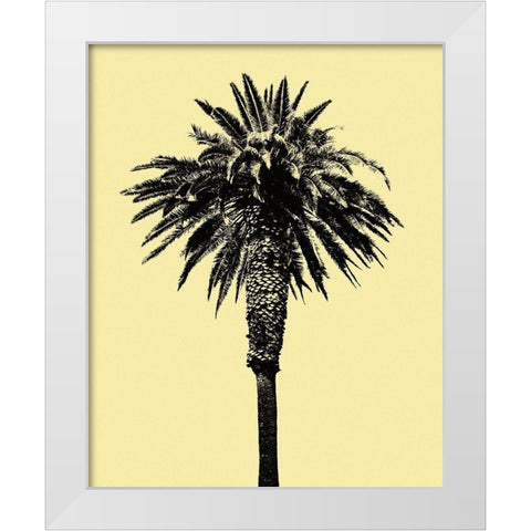 Palm Tree 1996 (Yellow) White Modern Wood Framed Art Print by Asla, Erik