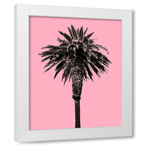 Palm Tree 1996 (Pink) White Modern Wood Framed Art Print by Asla, Erik