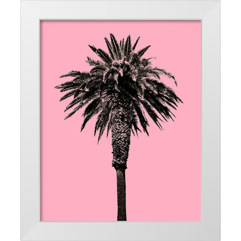 Palm Tree 1996 (Pink) White Modern Wood Framed Art Print by Asla, Erik