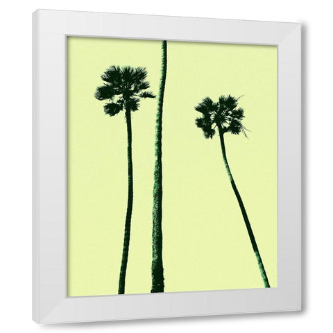 Palm Trees 2000 (Cyan) White Modern Wood Framed Art Print by Asla, Erik