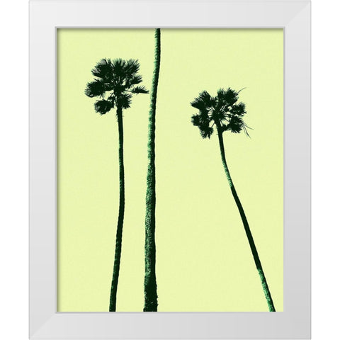 Palm Trees 2000 (Cyan) White Modern Wood Framed Art Print by Asla, Erik