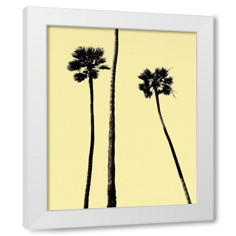 Palm Trees 2000 (Yellow) White Modern Wood Framed Art Print by Asla, Erik
