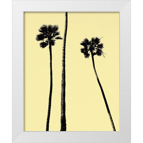 Palm Trees 2000 (Yellow) White Modern Wood Framed Art Print by Asla, Erik