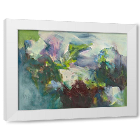 En Verde White Modern Wood Framed Art Print by Arana, Emilia