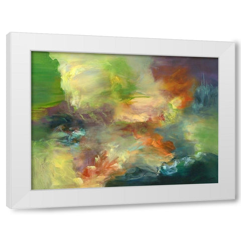 The Wild Braid White Modern Wood Framed Art Print by Arana, Emilia