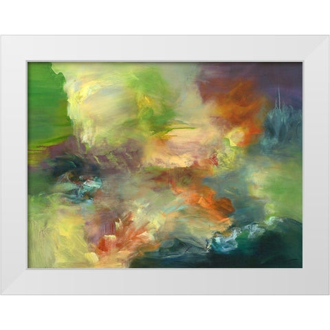 The Wild Braid White Modern Wood Framed Art Print by Arana, Emilia