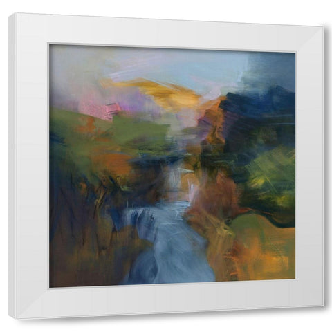 July Light White Modern Wood Framed Art Print by Arana, Emilia