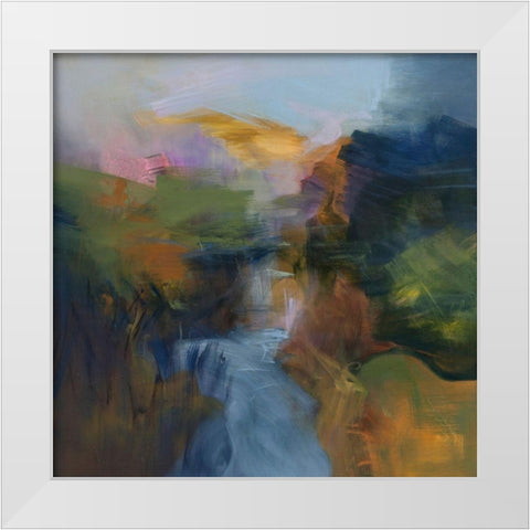 July Light White Modern Wood Framed Art Print by Arana, Emilia