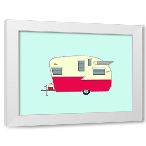 Shasta Airflyte White Modern Wood Framed Art Print by Annie Bailey Art