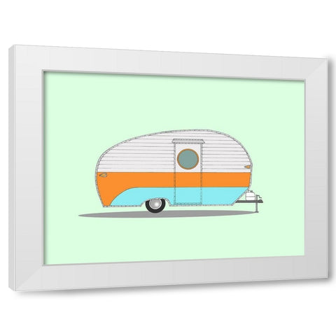 Va-Ka-Shun-Ette White Modern Wood Framed Art Print by Annie Bailey Art