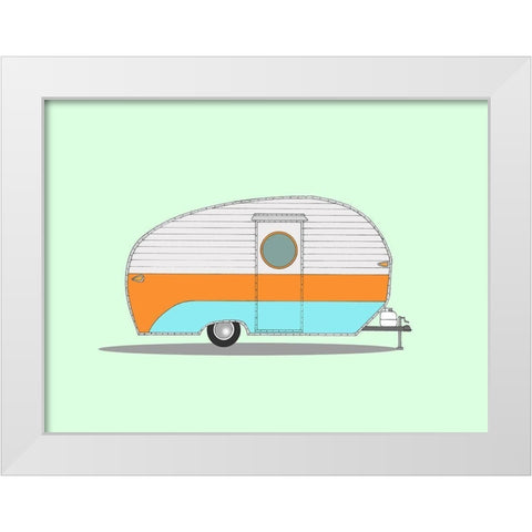 Va-Ka-Shun-Ette White Modern Wood Framed Art Print by Annie Bailey Art