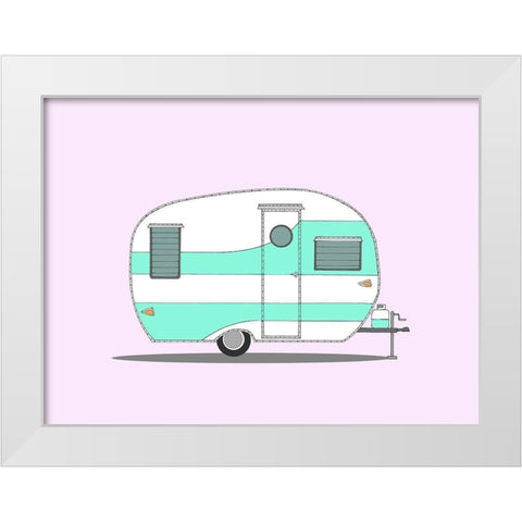 Vintage Shasta White Modern Wood Framed Art Print by Annie Bailey Art