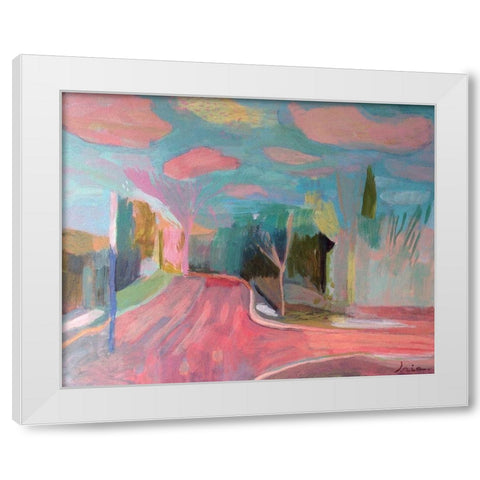 Clouds White Modern Wood Framed Art Print by Alvarez, Iria Fernandez