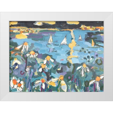 Yachting White Modern Wood Framed Art Print by Anders, Per