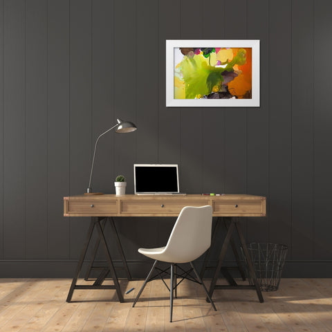 Leaf White Modern Wood Framed Art Print by Alattar, Lina