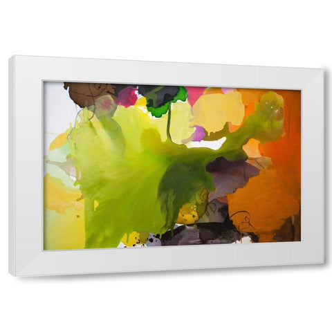 Leaf White Modern Wood Framed Art Print by Alattar, Lina