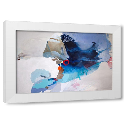 Ocean Tides White Modern Wood Framed Art Print by Alattar, Lina