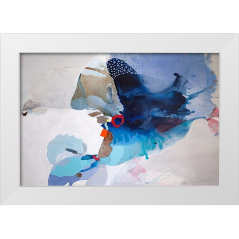 Ocean Tides White Modern Wood Framed Art Print by Alattar, Lina