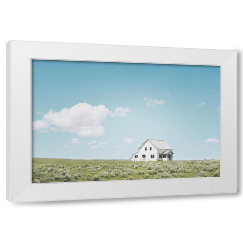 A Simple Life White Modern Wood Framed Art Print by Annie Bailey Art